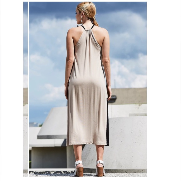 NWOT Halter Midi Black Dress Size Large - Picture 3 of 10